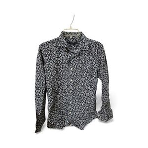 Banana Republic Black and White Floral Shirt